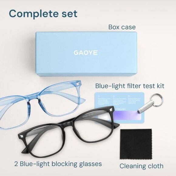 ⚡Men Black & Transparent Blue Blue Light Blocking Anti UV Ray Computer Glasses - Picture 7 of 7